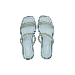 WOMENS G METAL FLAT DIAMANTE STRAPPY CASUAL CHAPPALS