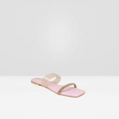 WOMENS PEACH FLAT CASUAL CHAPPALS