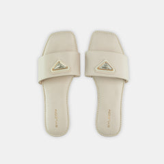 SYLCON Women's Floral Square-Toe Slip-On Sandals