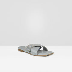 Women's Blue Sleek and Simple Casual Sandals
