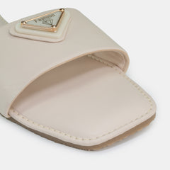 SYLCON Women's Floral Square-Toe Slip-On Sandals