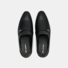 SYLCON MEN BLACK FORMAL MOCCASIN