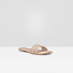 WOVEN SULTHAN PATTERN FLAT SANDALS