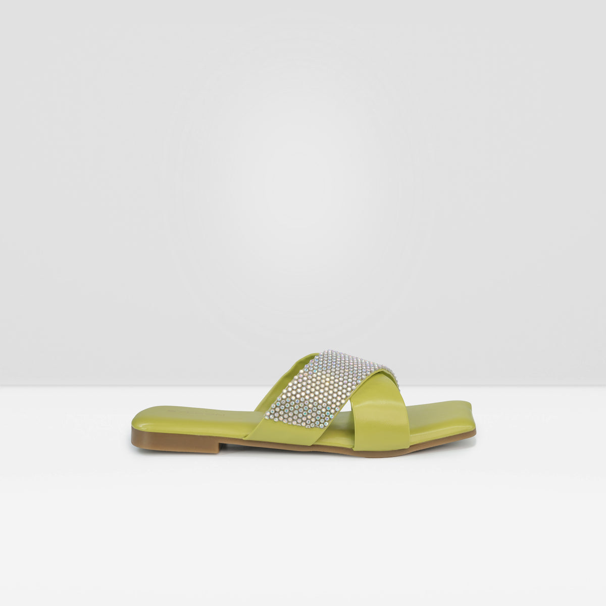 Women's Light Green Sleek and Simple Casual Sandals