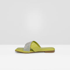 Women's Light Green Sleek and Simple Casual Sandals