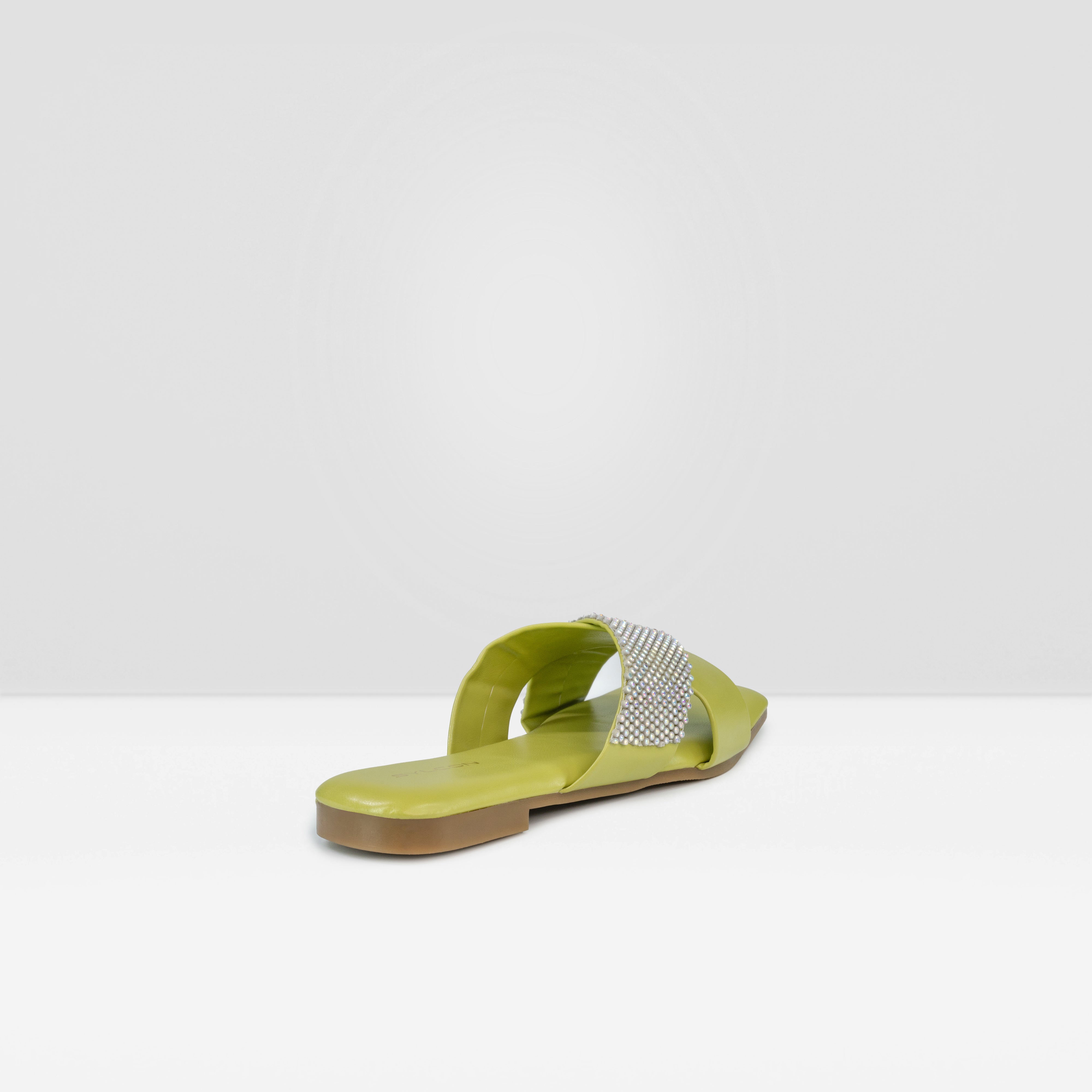 Women's Light Green Sleek and Simple Casual Sandals