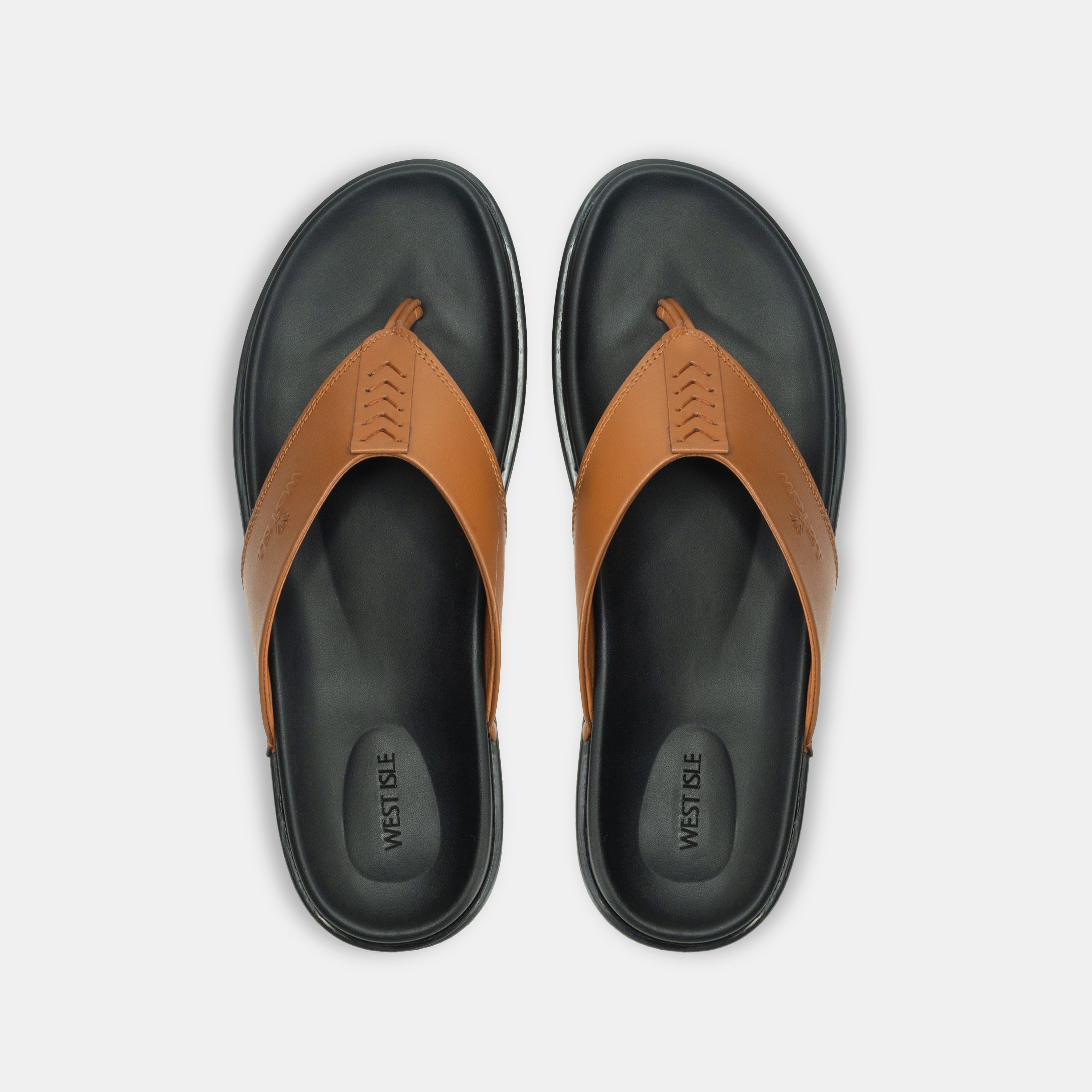 WEST ISLE MEN TAN CASUAL LEATHER CHAPPALS