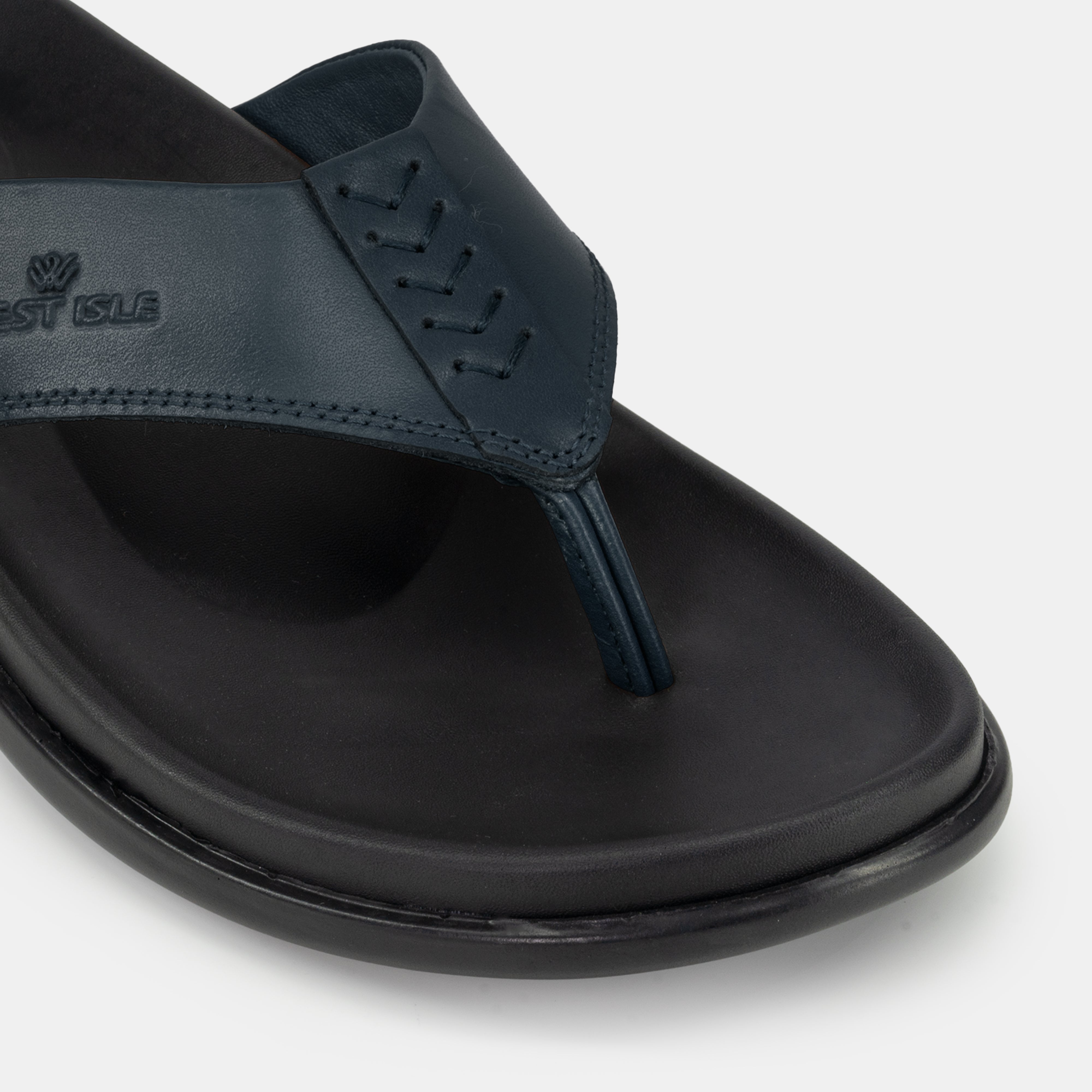 WEST ISLE MEN NAVY CASUAL LEATHER CHAPPALS