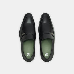 WEST ISLE MEN BLACK FORMAL MOCCASIN