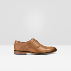 WEST ISLE MEN TAN  SOLID HANDCRAFTED LEATHER FORMAL DERBYS